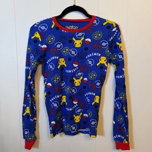Pokemon Blue Long Sleeve Pajama Top
